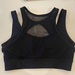 Aeropostale Black Mesh Sports Bra